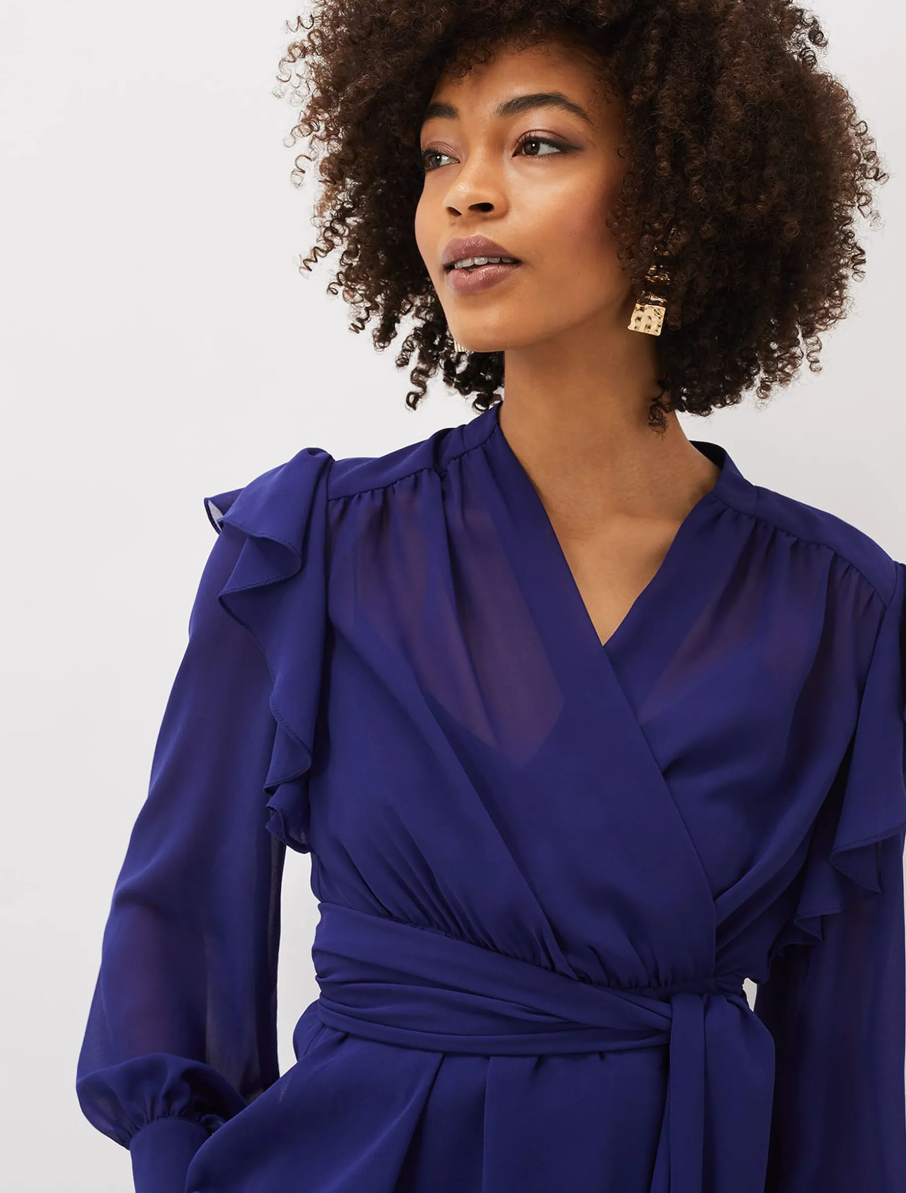 Avril Frill Wrap Co Ord Top