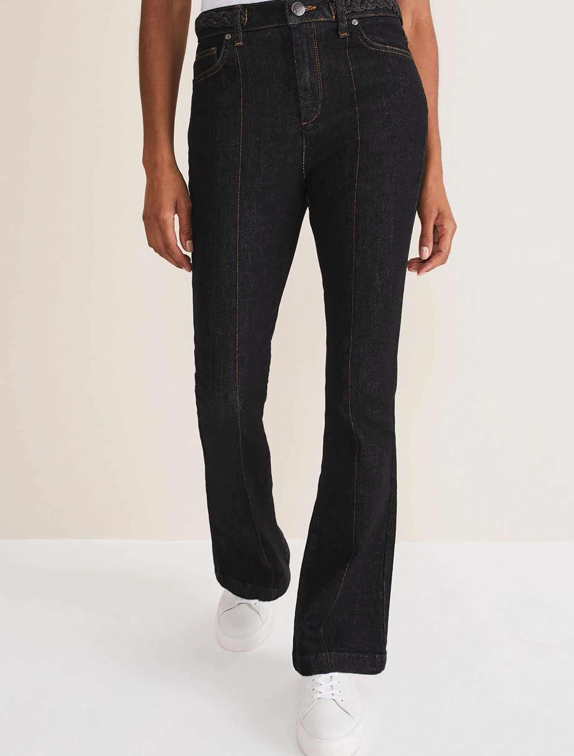 Ayca Topstitch Bootcut Jeans