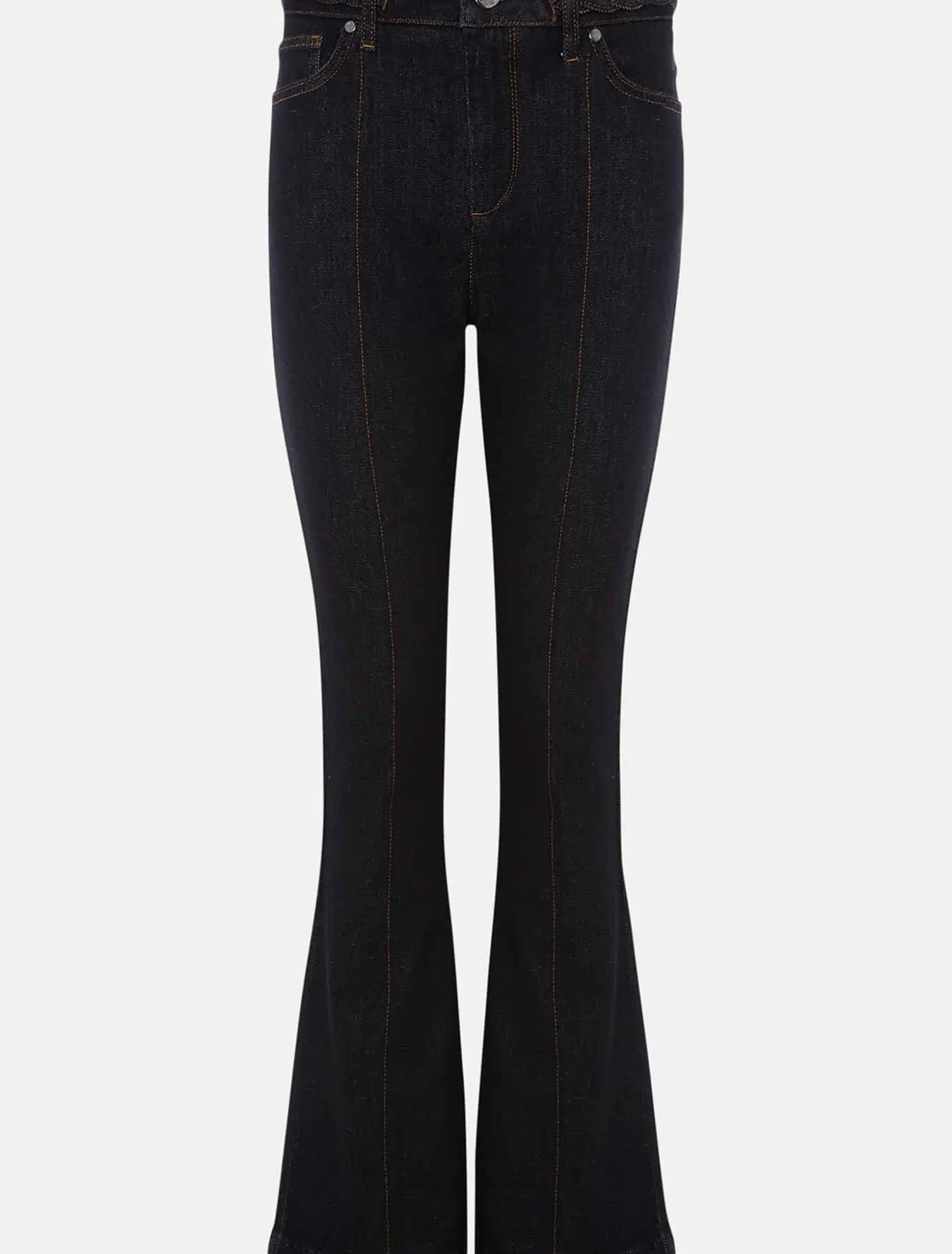 Ayca Topstitch Bootcut Jeans
