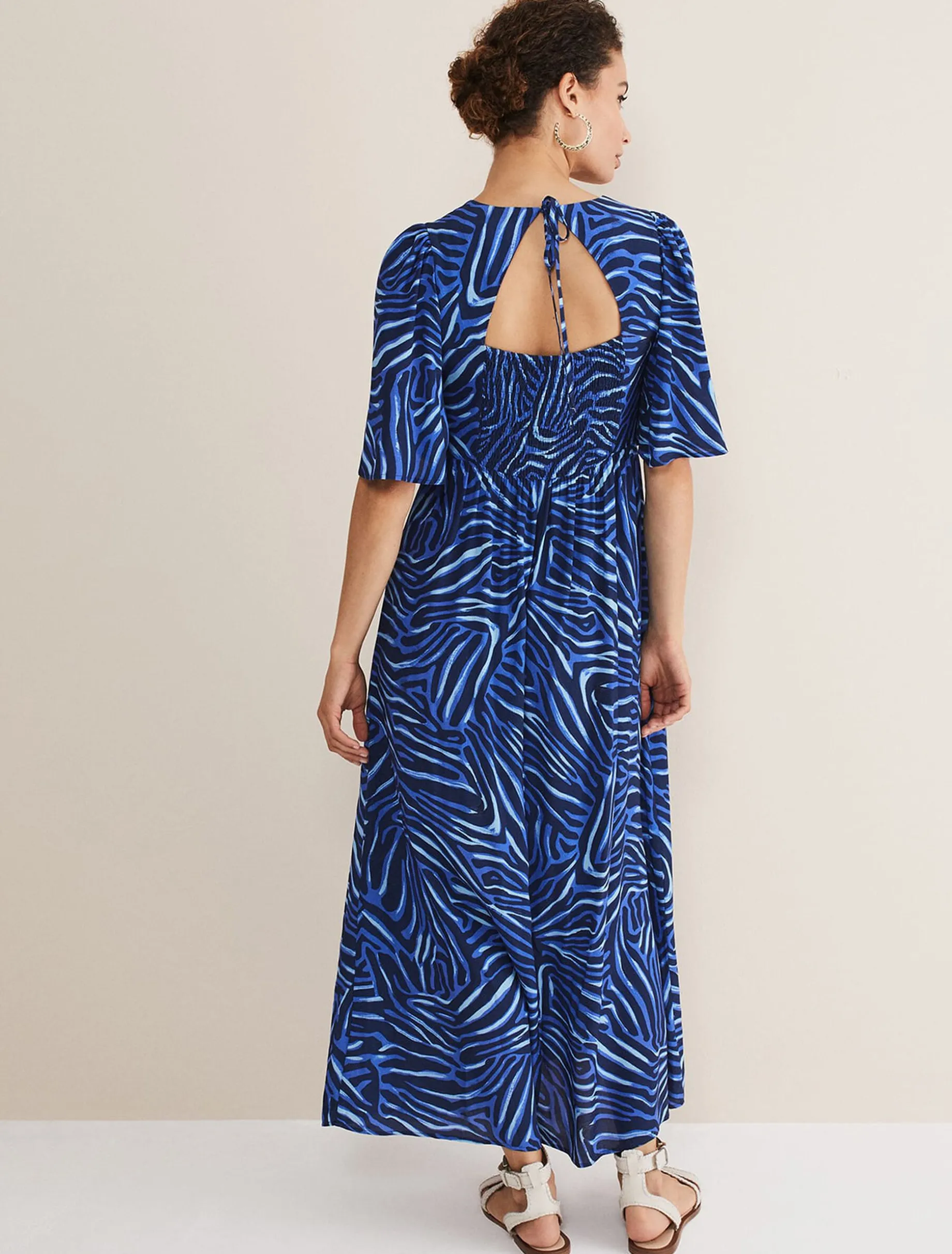 Ayesha Zebra Print Midi Dress
