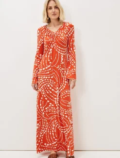 Ayla Spot Print Midi Dress