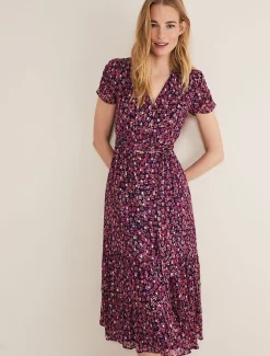 Azalea Ditsy Short Sleeve Midi Dress