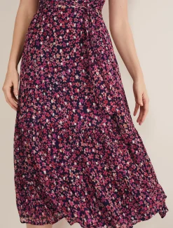Azalea Ditsy Short Sleeve Midi Dress