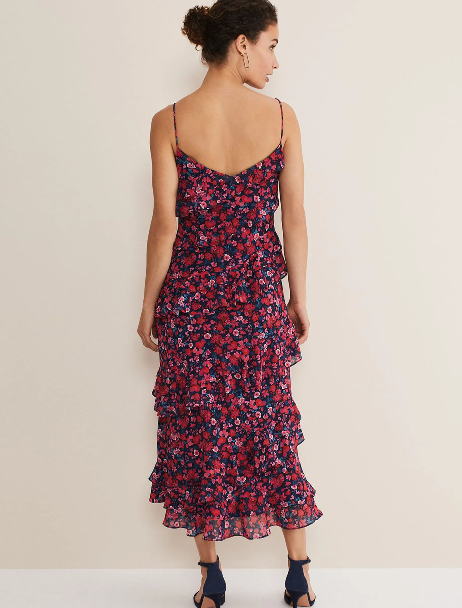 Ballie Strappy Asymmetric Frill Dress