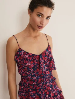 Ballie Strappy Asymmetric Frill Dress