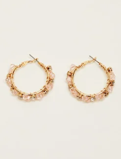 Beaded Hoop Earrings