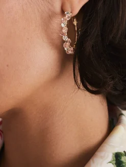 Beaded Hoop Earrings