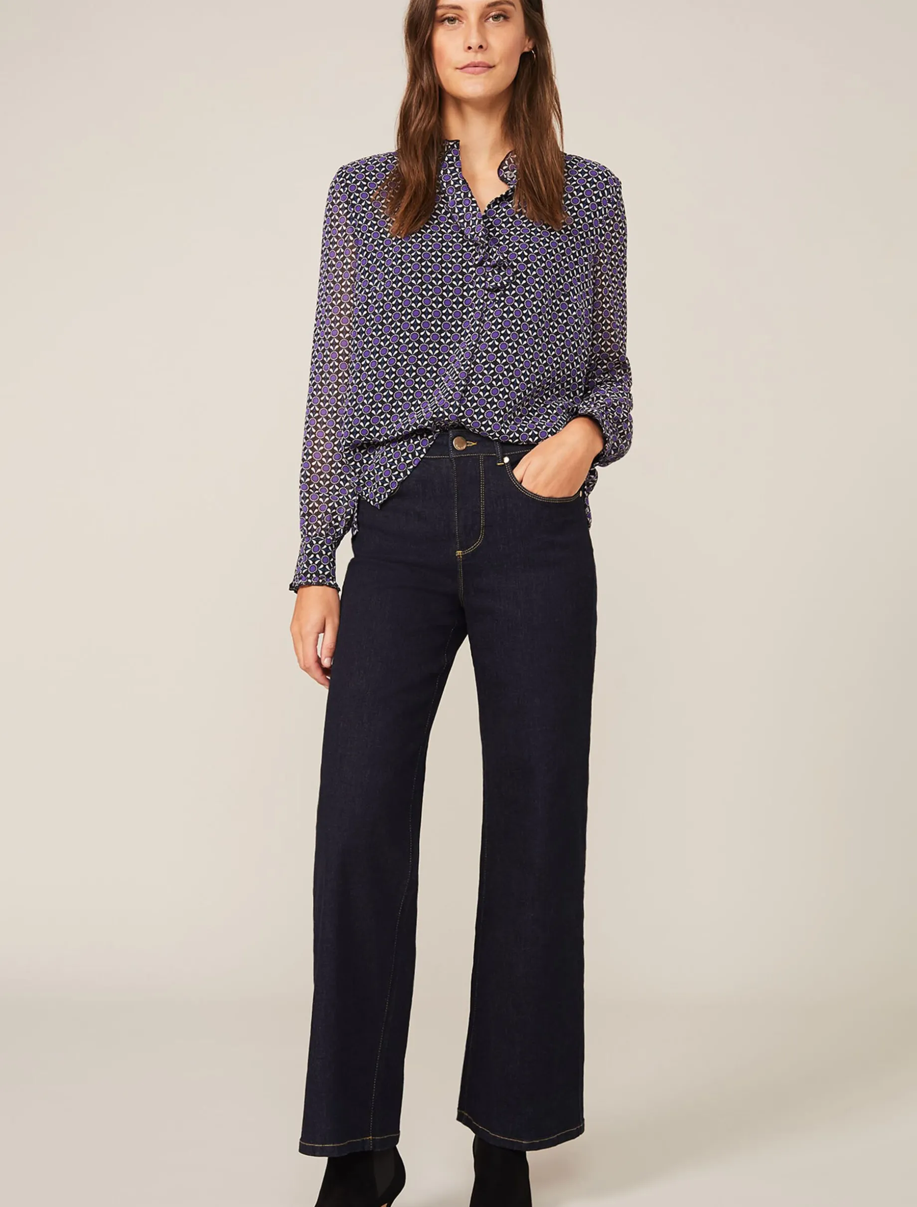 Beatrice Geo Print Blouse