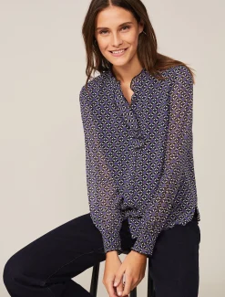 Beatrice Geo Print Blouse