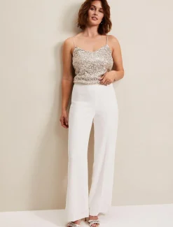 Beatriz Satin Wide Leg Bridal Trousers