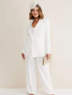 Beatriz White Satin Bridal Blazer