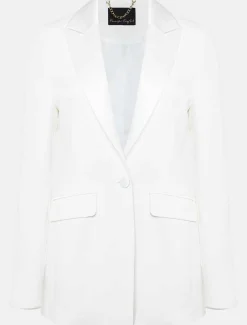 Beatriz White Satin Bridal Blazer