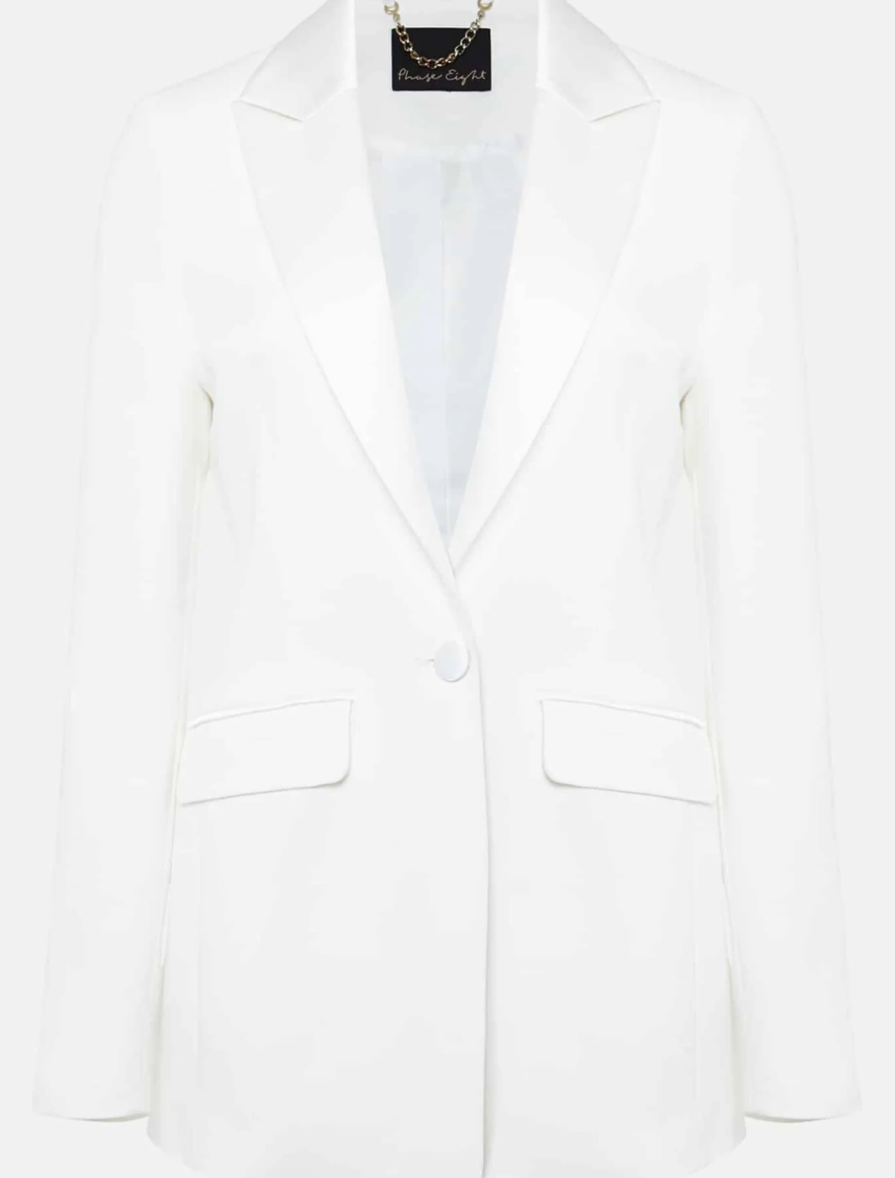 Beatriz White Satin Bridal Blazer