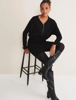 Becca Zip Neck Detail Dress