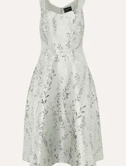 Becka Floral Jacquard Fit And Flare Dress