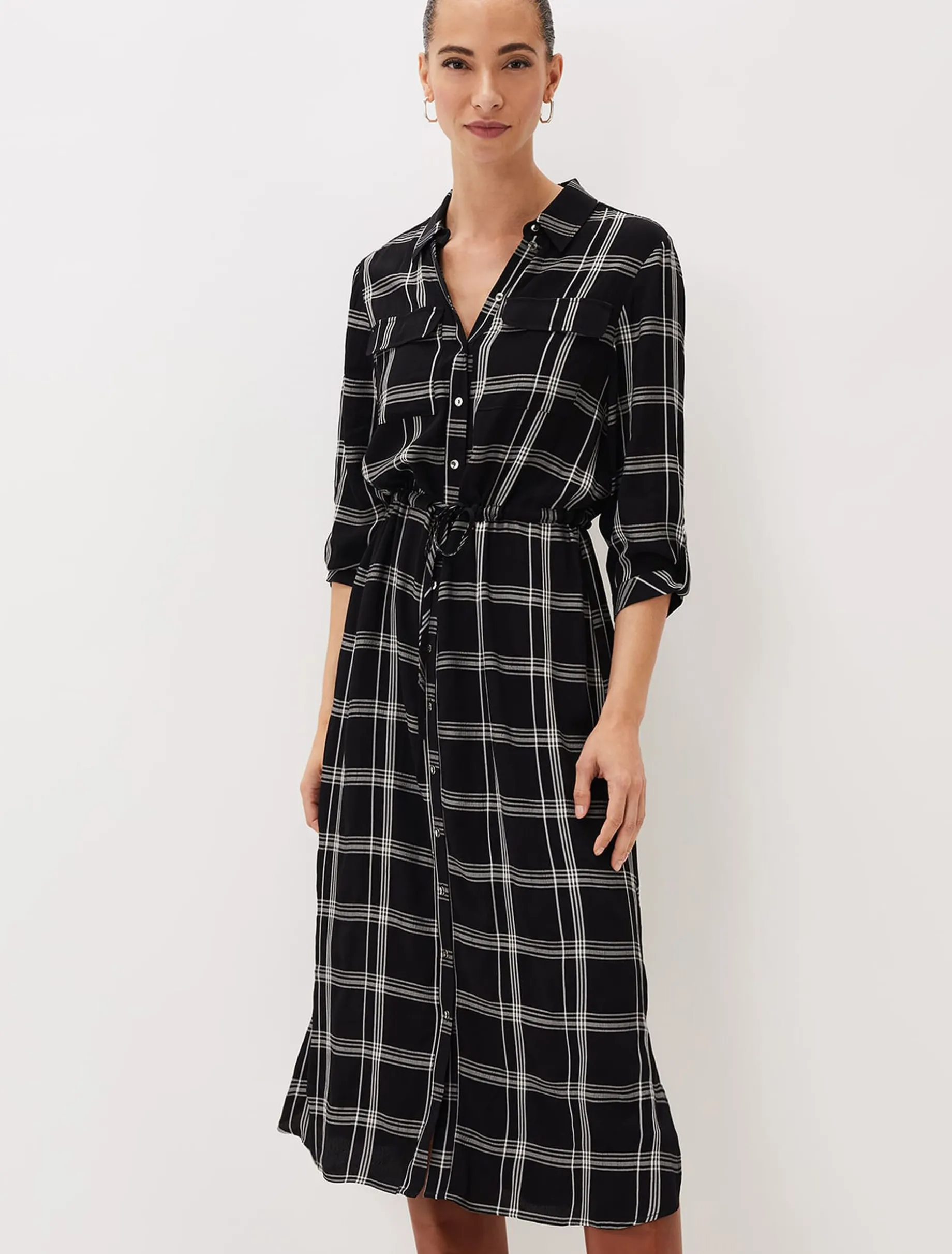 Bernadette Check Midi Dress