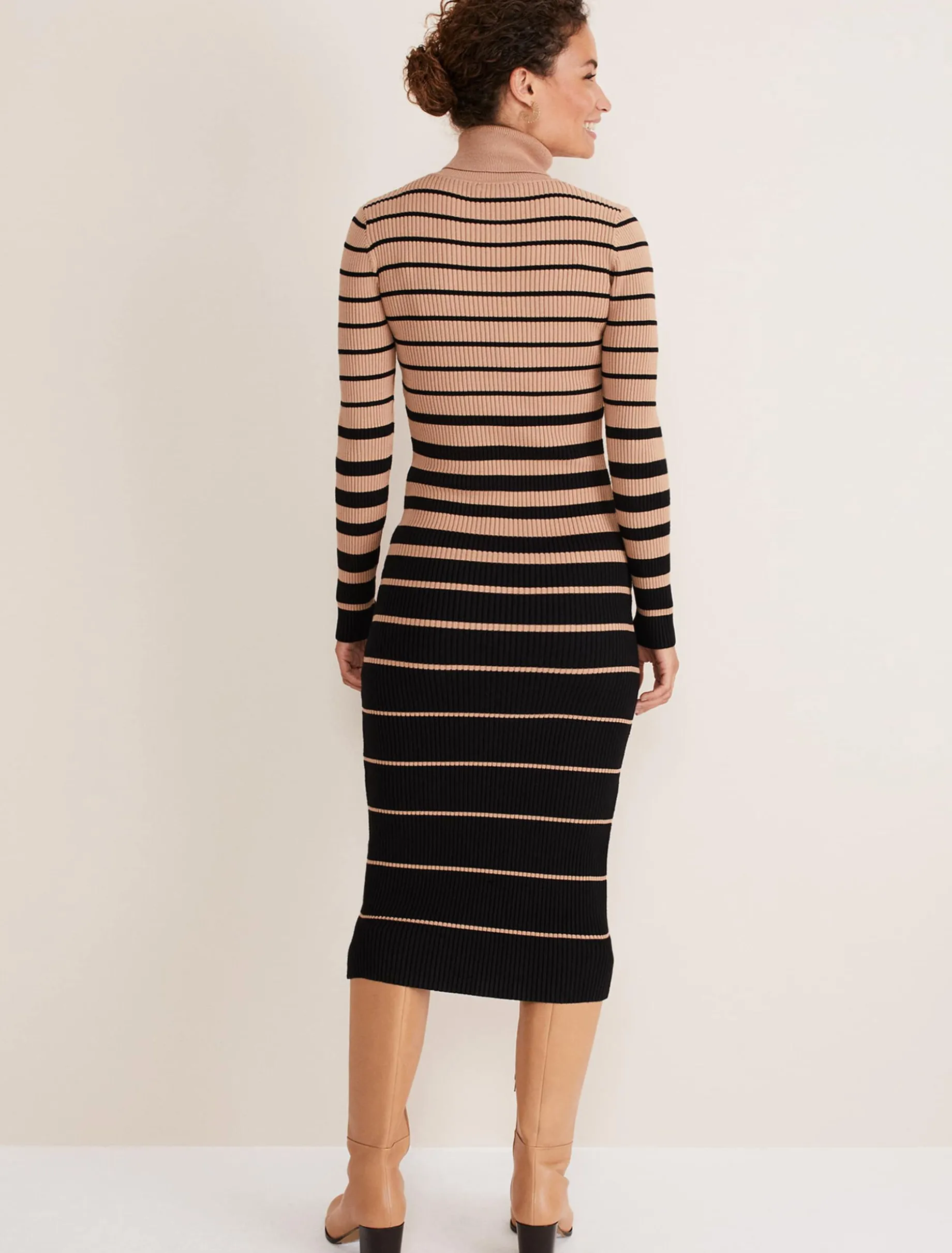 Bettie Ombre Colourblock Ribbed Dress