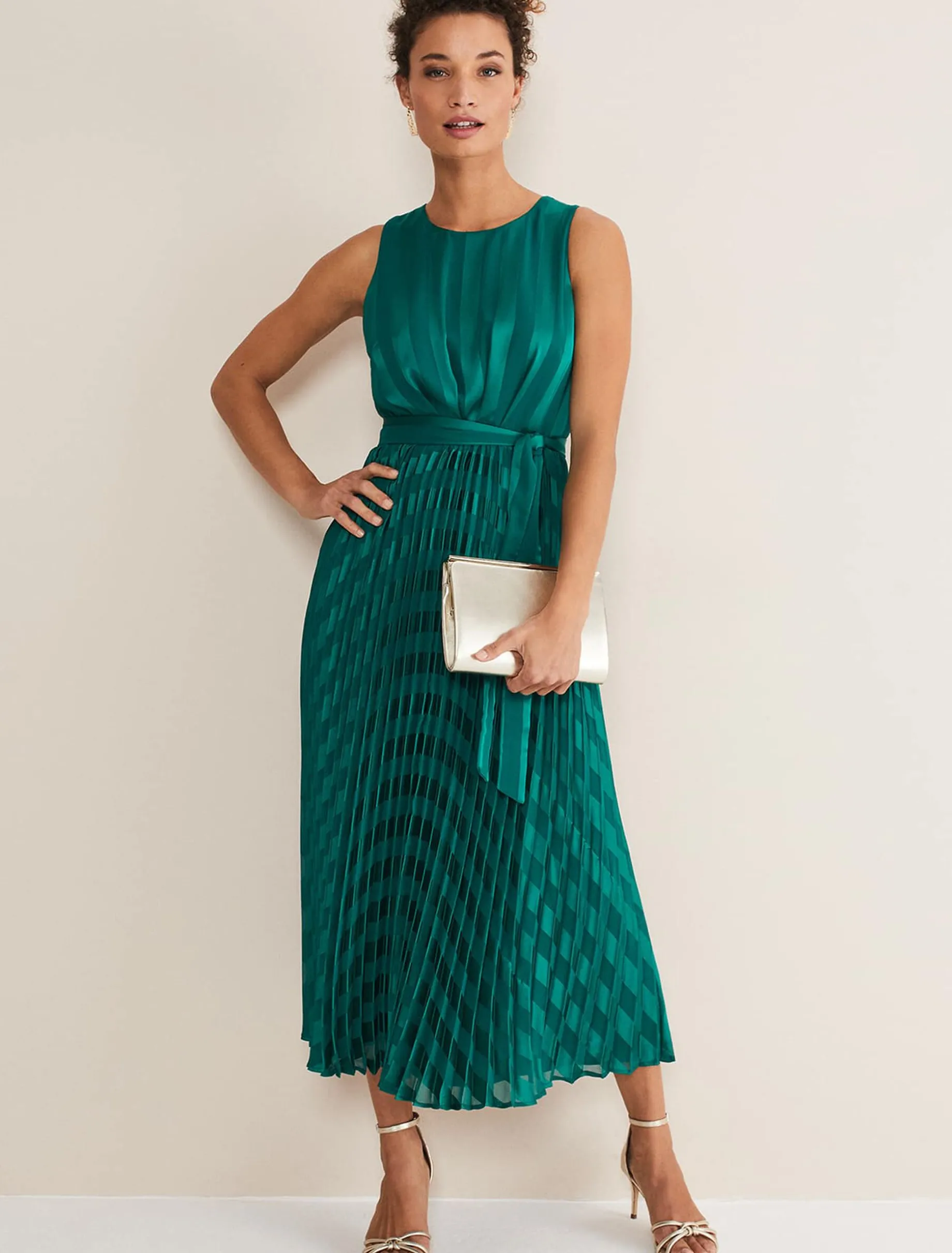 Beverley Stripe Jacquard Midaxi Dress