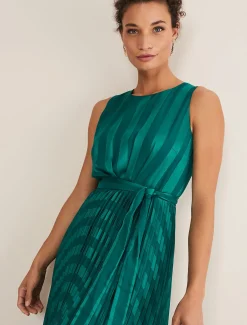 Beverley Stripe Jacquard Midaxi Dress