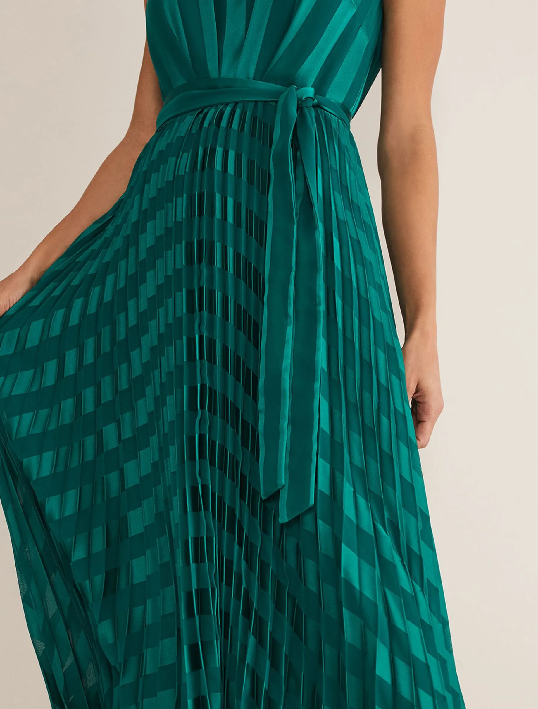 Beverley Stripe Jacquard Midaxi Dress