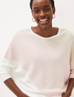 Bex Textured Colourblock Knit Jumper