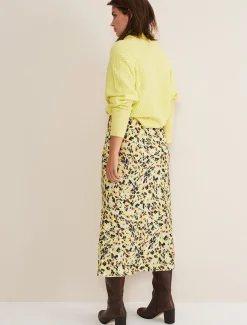 Blaire Floral Satin Slip Skirt