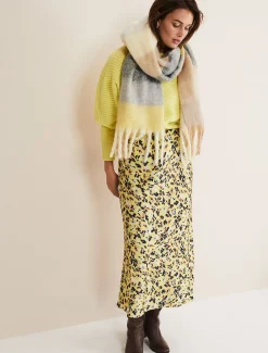 Blaire Floral Satin Slip Skirt