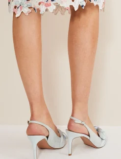 Blue Suede Strappy Heels
