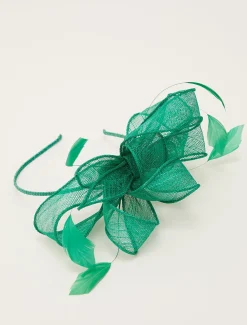 Bow And Feather Headband