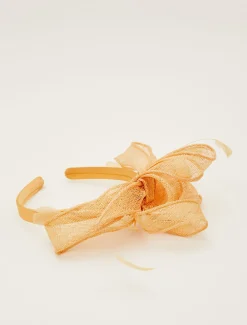 Bow And Feather Headband