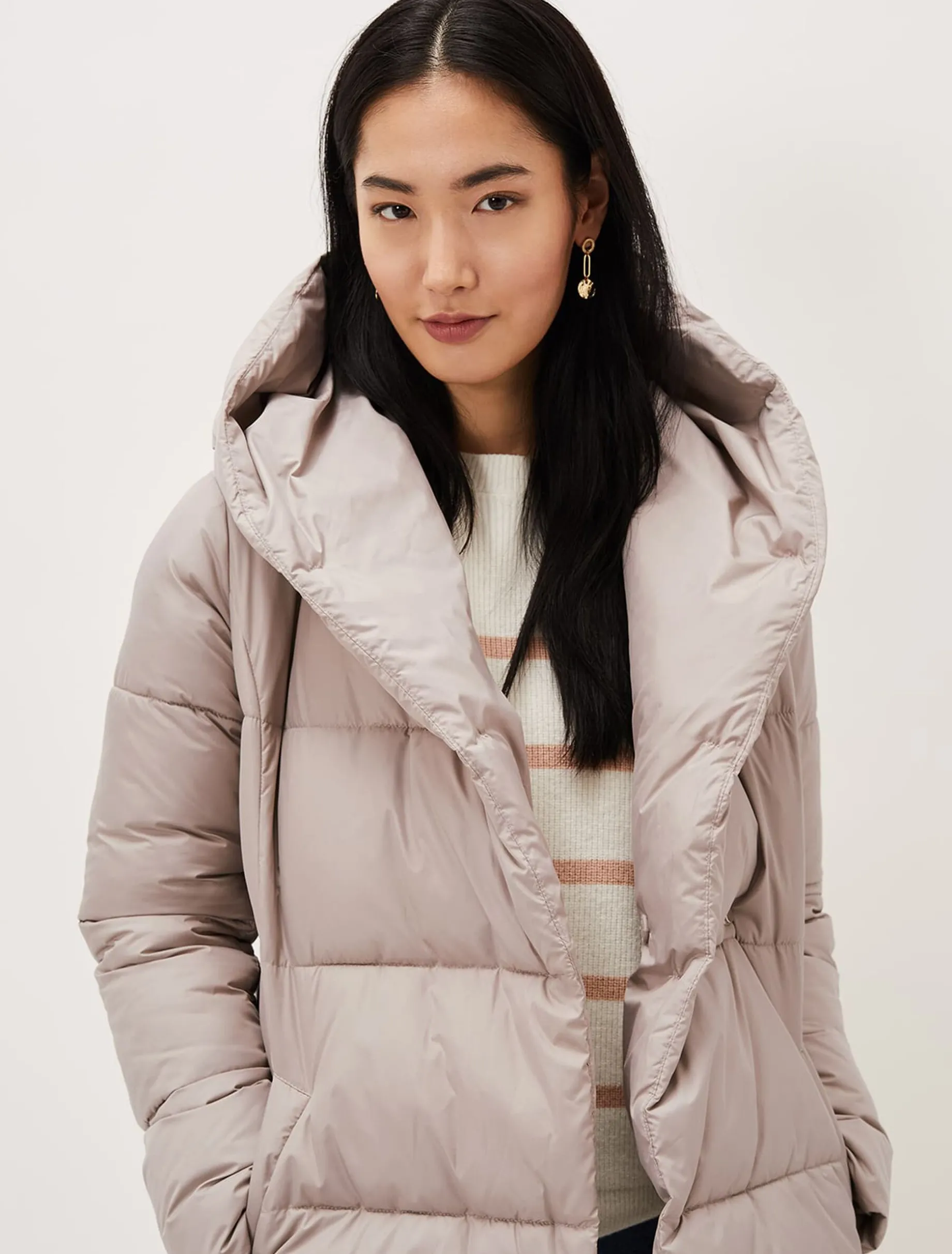 Brae Belted Puffer Knit Coat