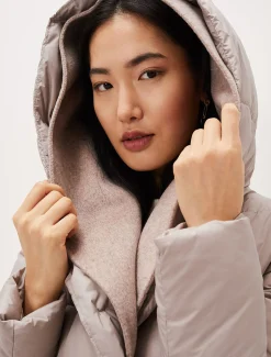 Brae Belted Puffer Knit Coat