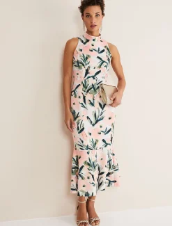 Braelyn Peplum Scuba Dress