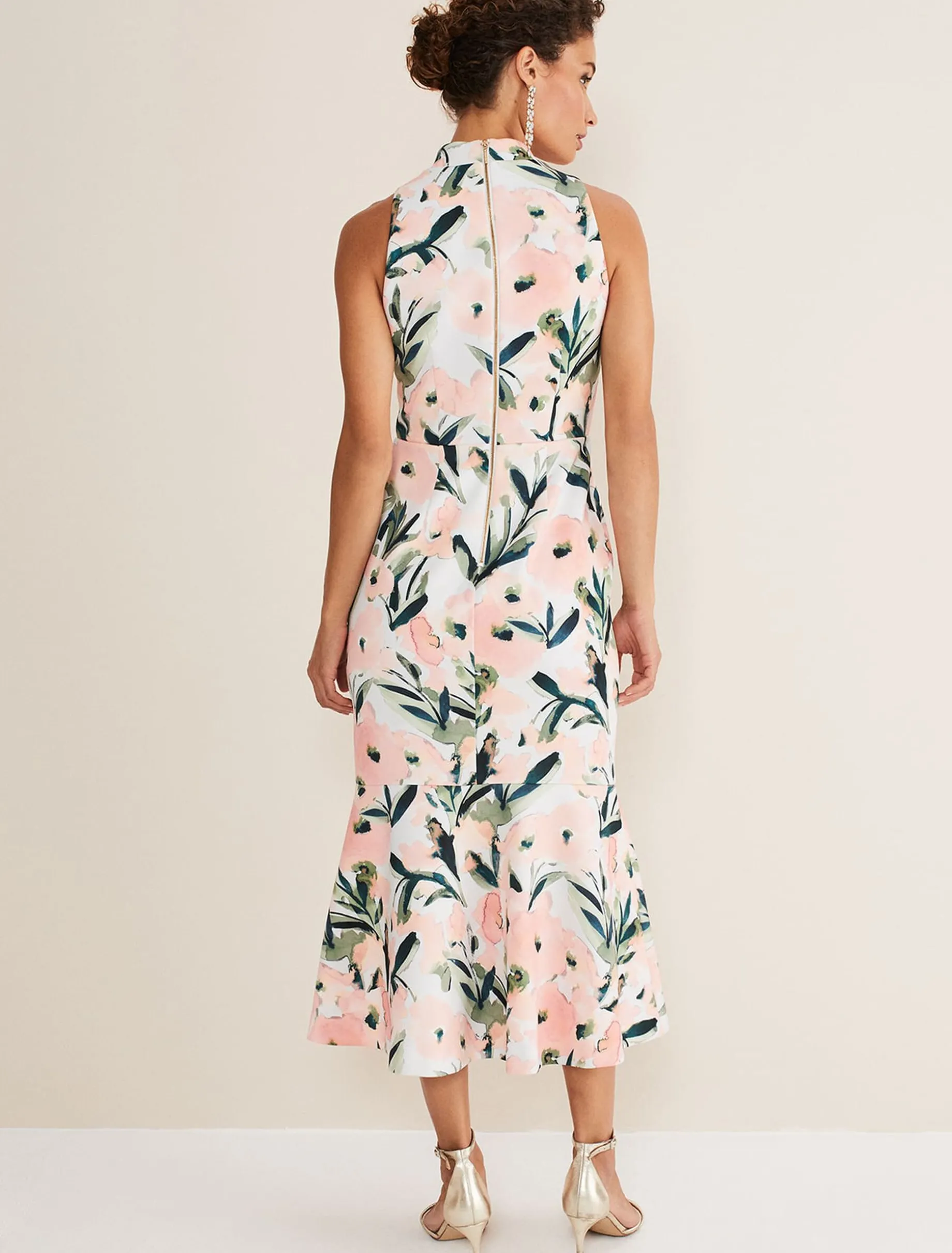 Braelyn Peplum Scuba Dress