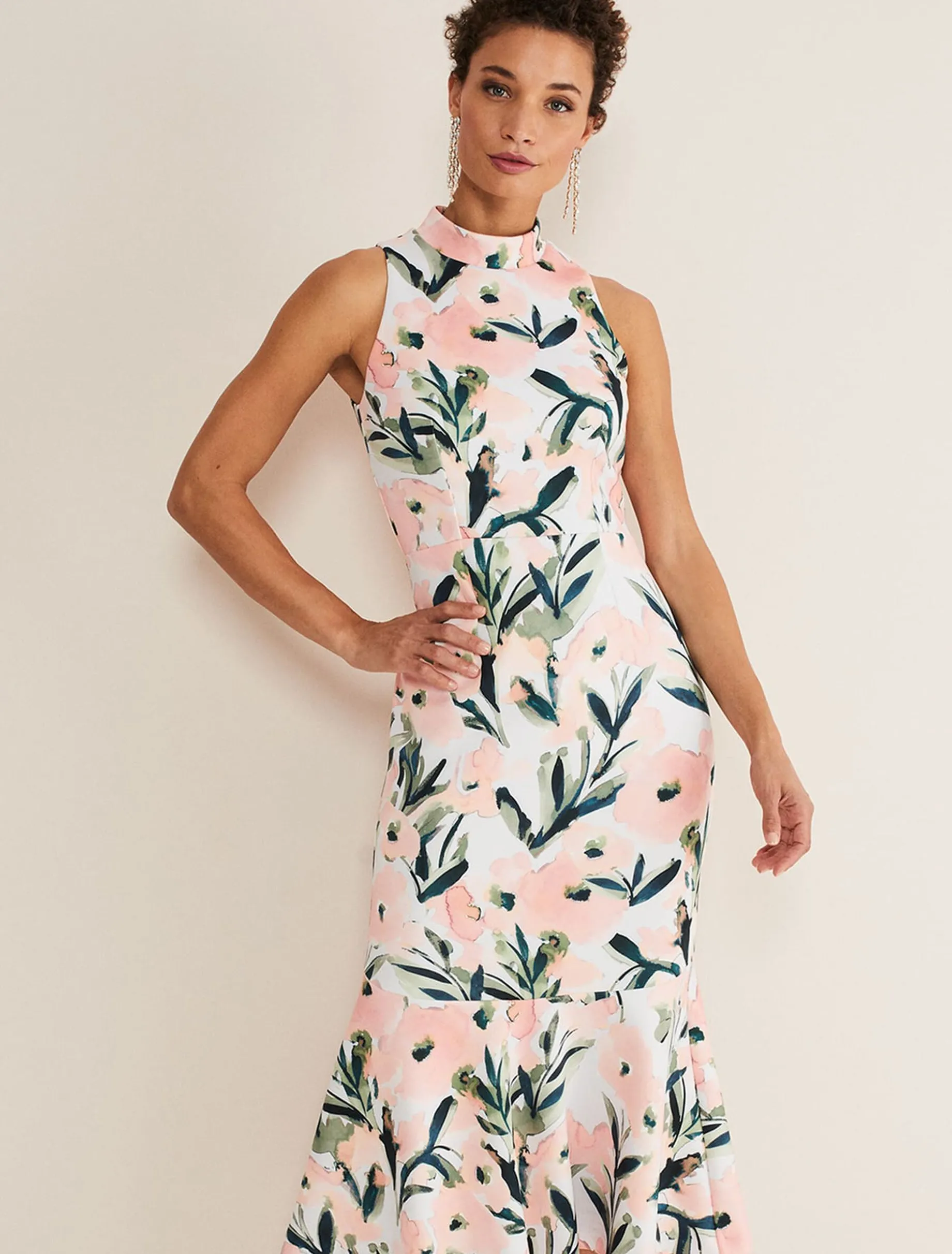 Braelyn Peplum Scuba Dress