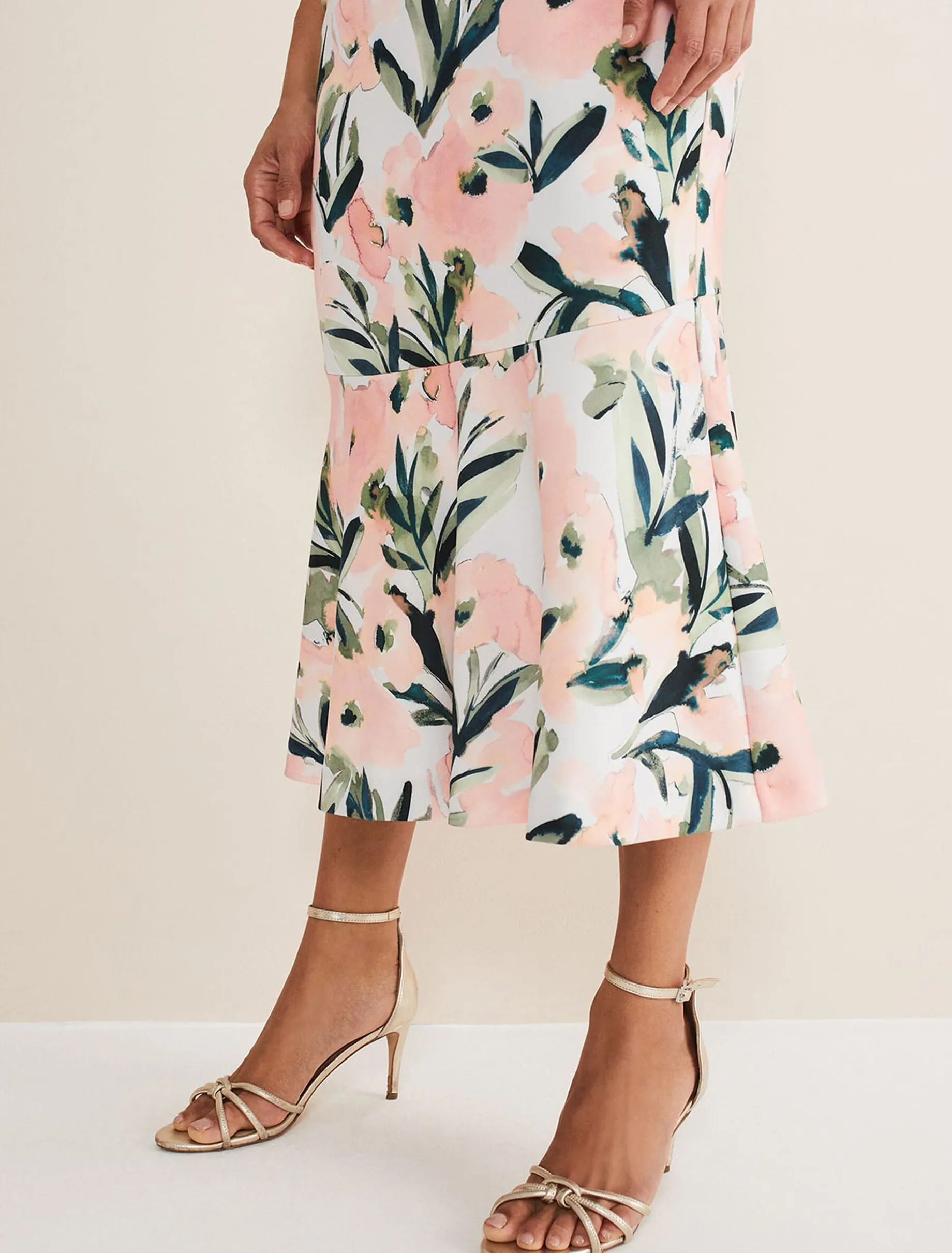 Braelyn Peplum Scuba Dress