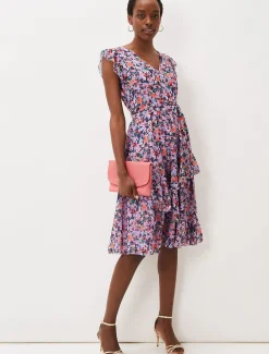 Breesha Floral Midi Dress