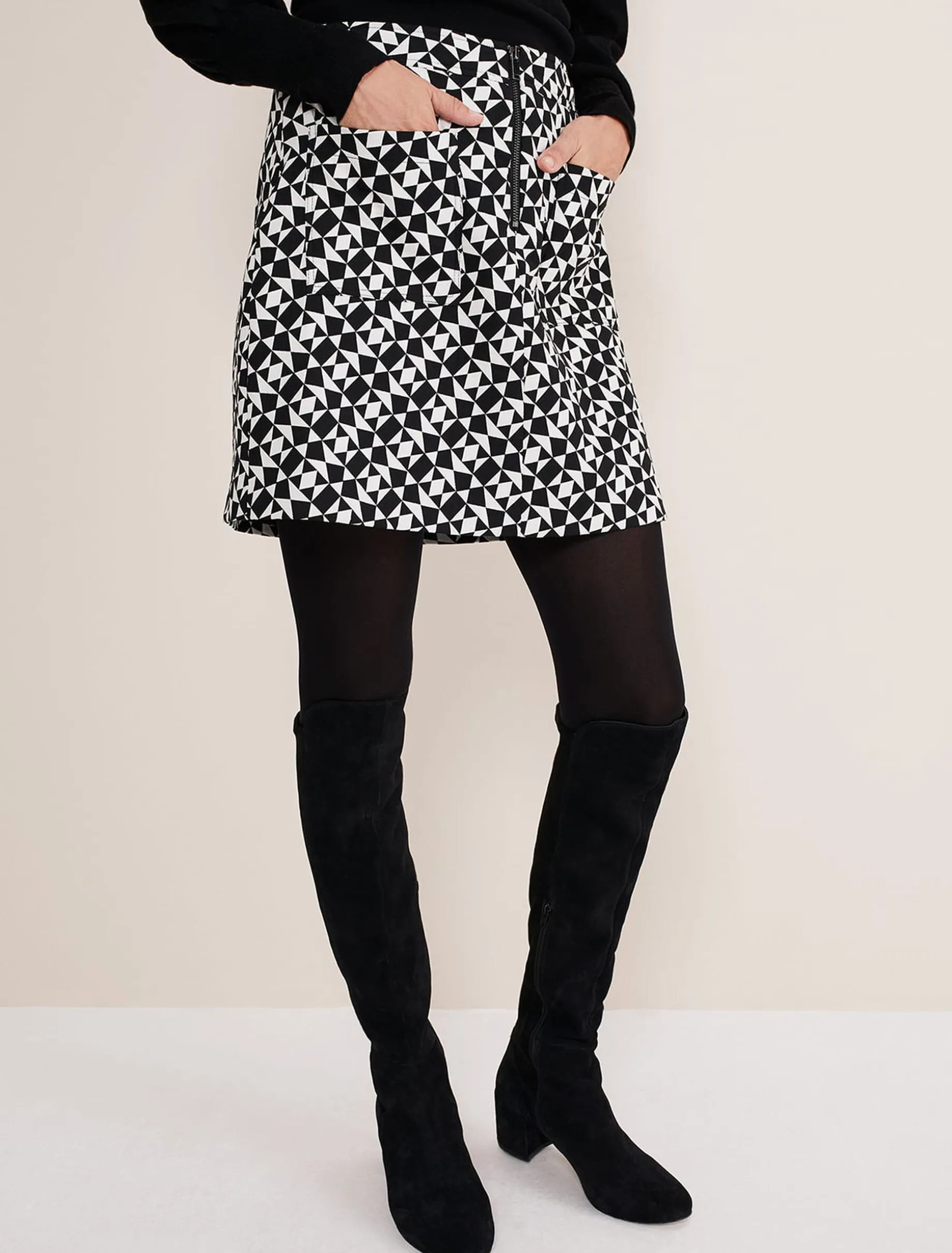 Bregitta Geo Mini Jacquard Skirt