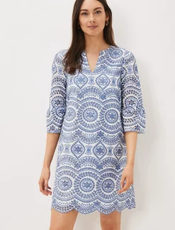 Brianne Broderie Shift Dress
