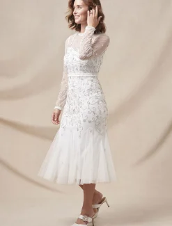 Bridal Jewel Trim Mule Shoe