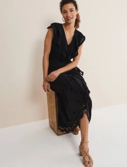 Broderie Wrap Maxi Skirt