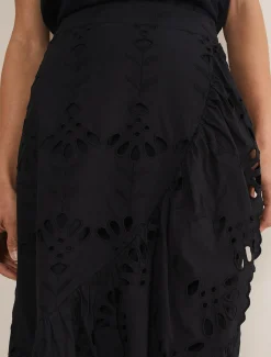 Broderie Wrap Maxi Skirt