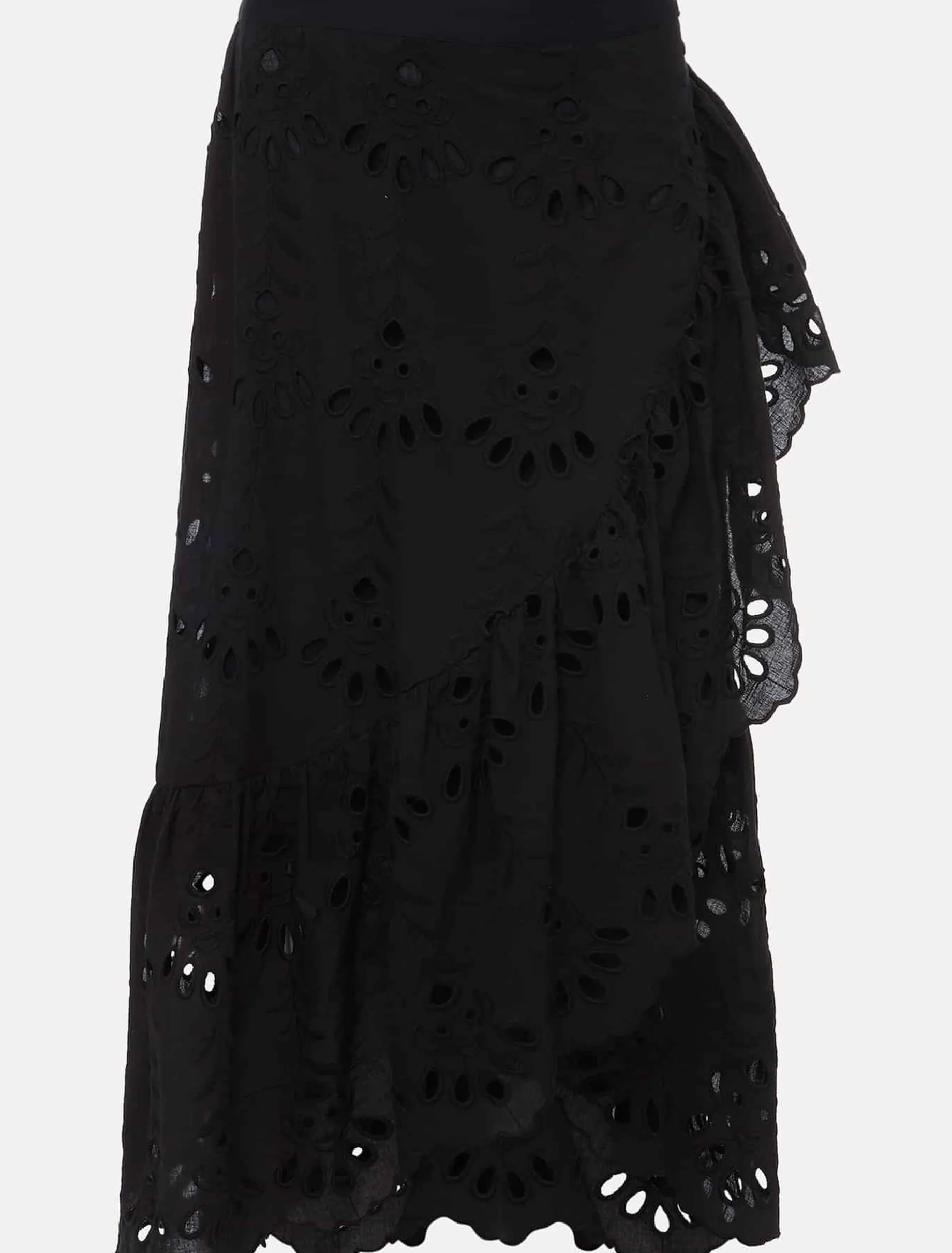 Broderie Wrap Maxi Skirt