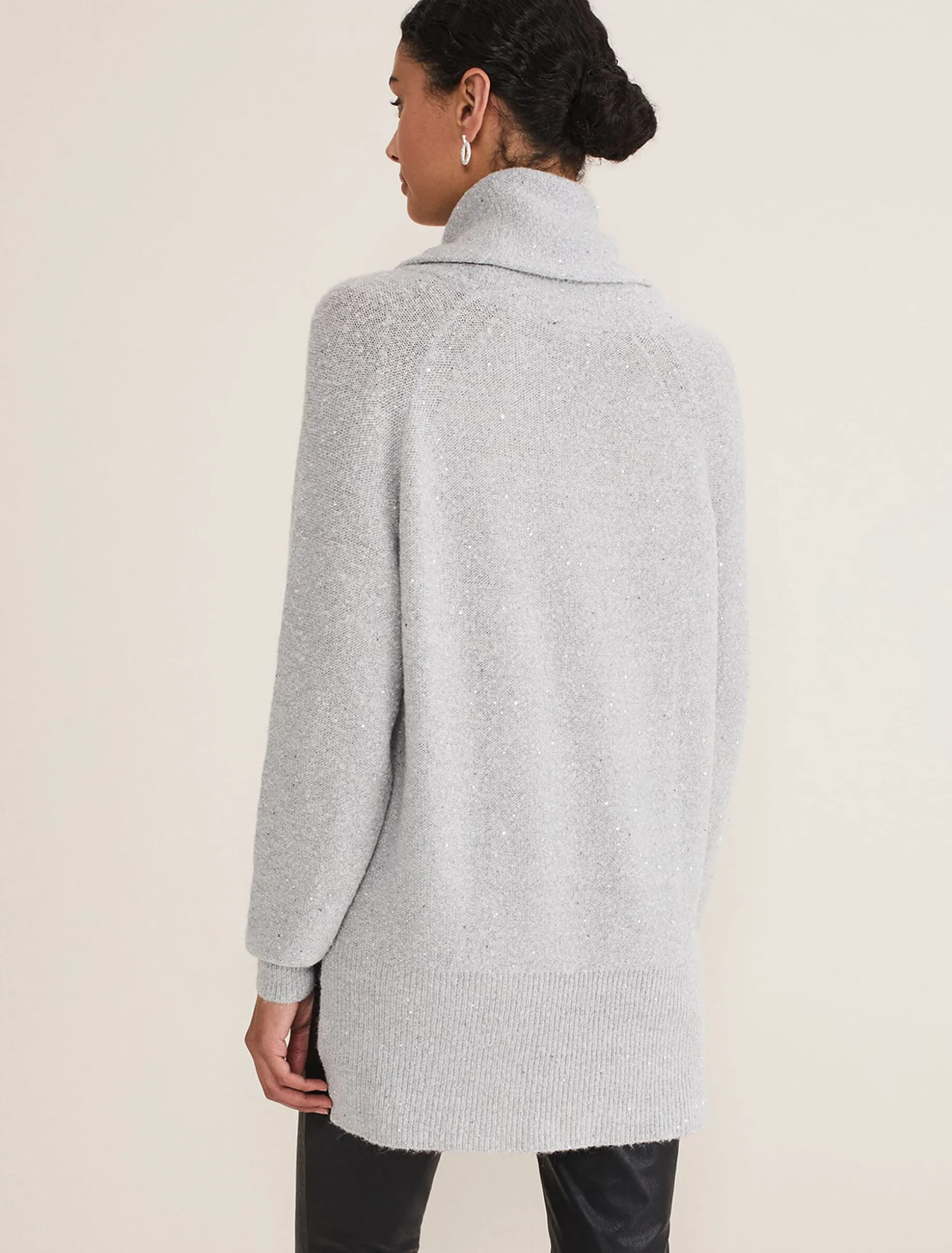 Bronte Cowl Neck Sequin Jumper