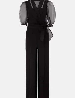 Brontie Puff Sleeve Wide Leg Jumpsuit