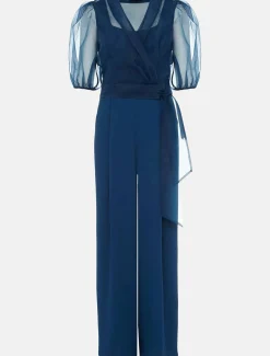 Brontie Puff Sleeve Wide Leg Jumpsuit