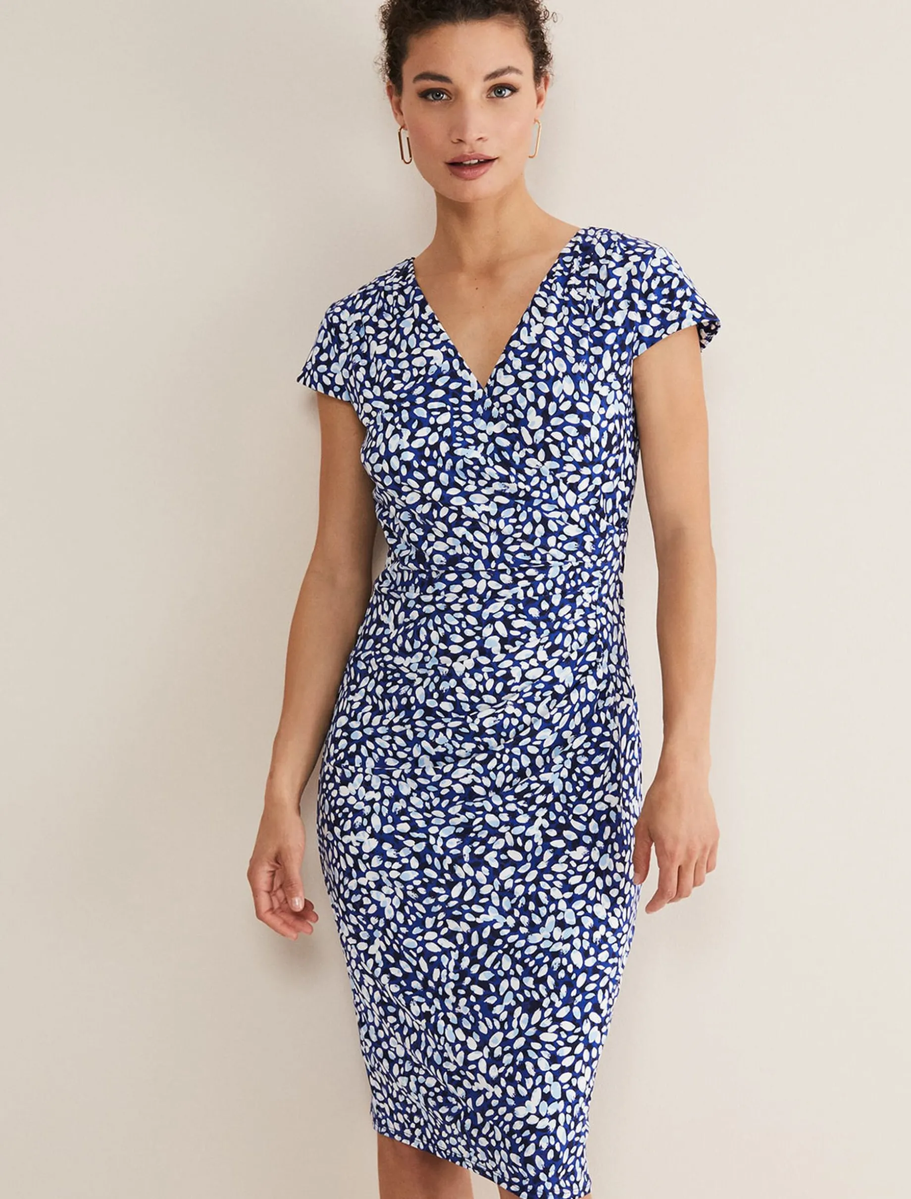 Brooke Printed Wrap Dress