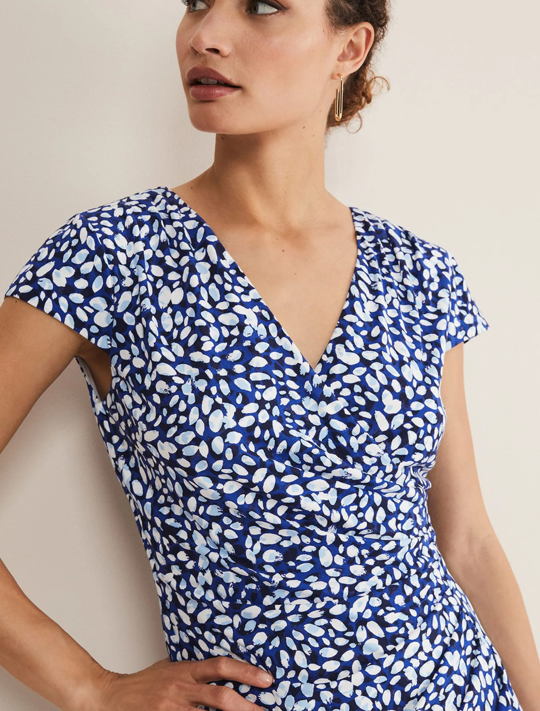 Brooke Printed Wrap Dress