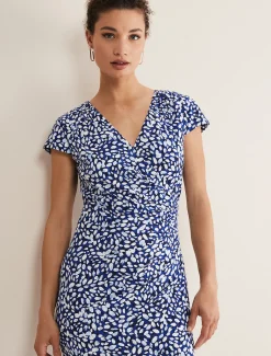 Brooke Printed Wrap Dress