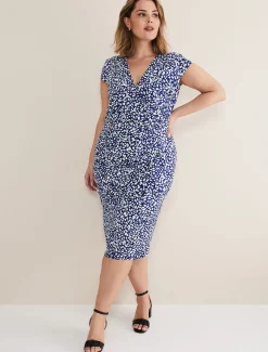 Brooke Printed Wrap Dress